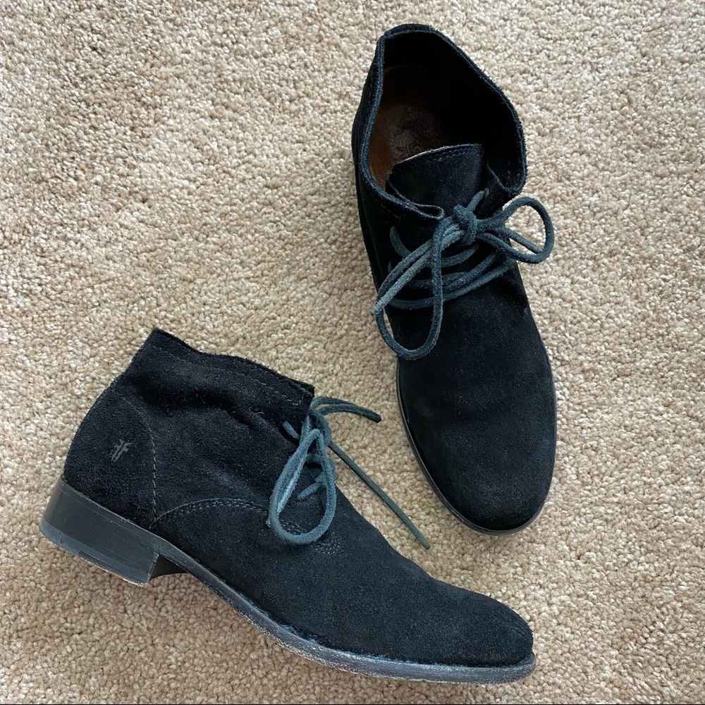 Frye | Carly Suede Chukka Boots Black Size 6